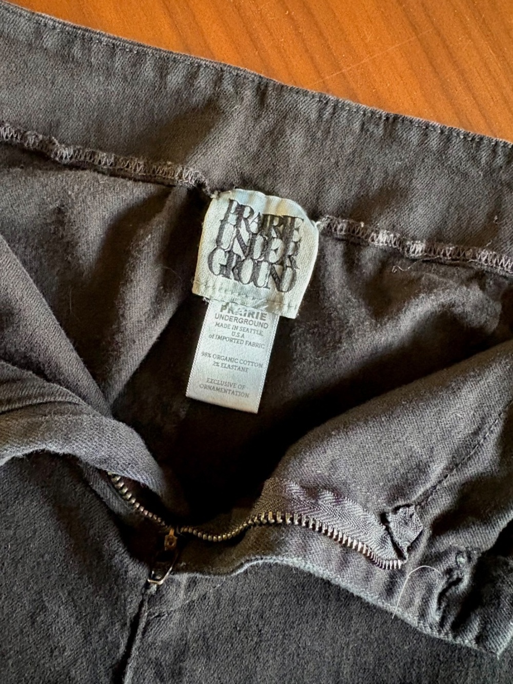 Prairie Underground, Wide Leg Knack Pant, Black Large - Picture 5 of 5